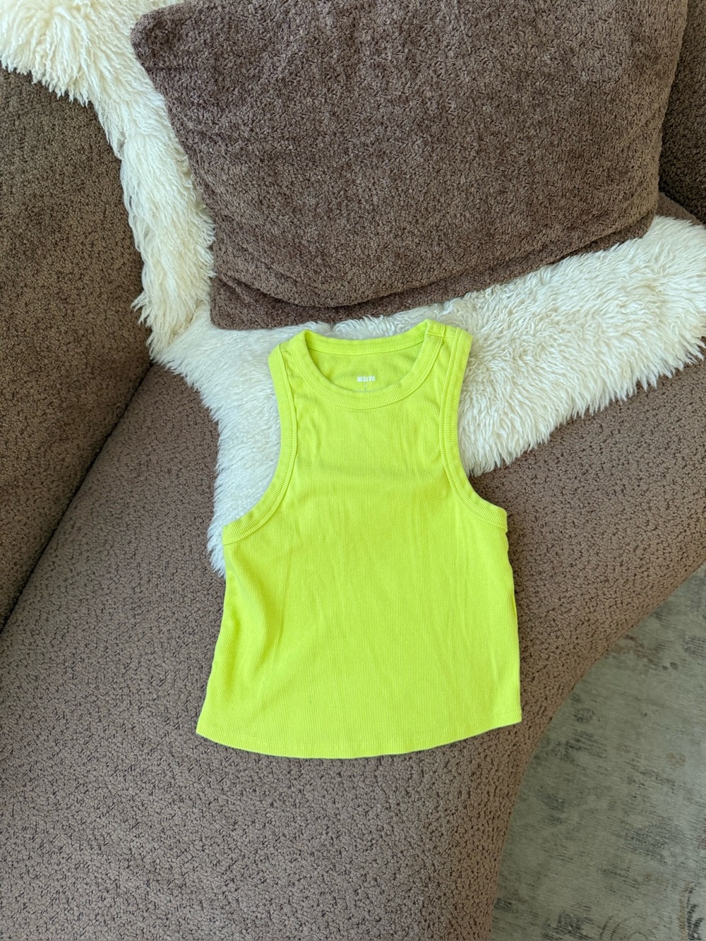 Anthropologie Maeve Ribbed Cropped Tank